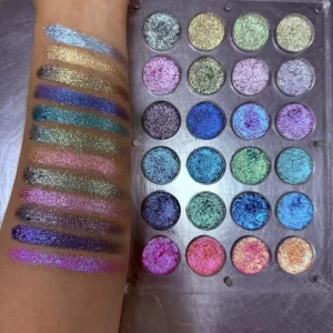 Customized Pressed Duochrome Shimmer Sparkling Eye Shadow Makeup Palette 200 Colors Available
