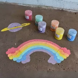 DIY Sidewalk Chalk Powder Paint Washable Calcium Sulfate Chalk 4.5-Inch Bottle