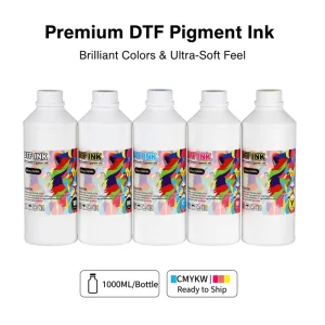 DTF Ink for Direct-to-Film T-Shirt Printing OEKO-TEX Standard Pigment Ink Soft Touch Washable
