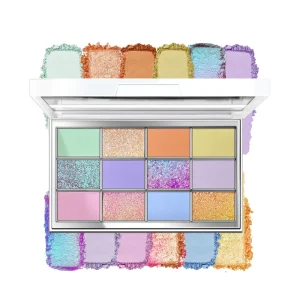 Daily Party Professional Use Long Lasting Pigment Matte Shimmer Mix Neutral Warm Tones Eye Shadow Palette with Mirror
