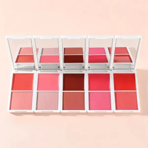 Dual Color High Pigment Powder and Cream Blush Palette Face Cheek Makeup Blush Private Label