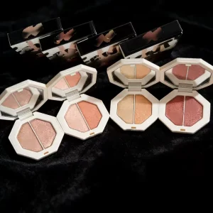 Dual-Color Matte Highlighter and Blush Palette Natural Finish