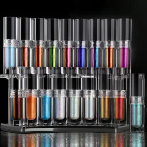 Duochrome 49 Colors Duo Chrome Pigment Satin Eye Shadow Multichrome Neon Chrome Chameleon Liquid Eyeshadow