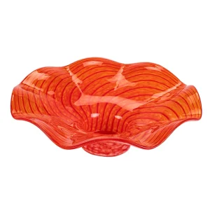 Elegant Decorative Art Glass Wall Plates Colored Glass Fruit Plate for Table Centerpiece