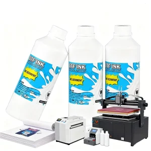 Enlite No Sediment DTF White Ink for Epson I3200 L1800 Anti Clogging Textile Pigment DTF Printer Ink for Heat Transfer Printing