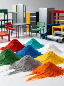 Epoxy Polyester Hybrid Powder Coating Low Temperature Curing Spray Paint for Metal Steel Aluminum Furniture and Appliances