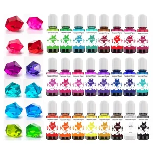 Epoxy Resin Pigment 24 Colors Epoxy UV Resin Dye Liquid Transparent for UV Glue Coloring DIY Jewelry Making Epoxy Color 5ml Each