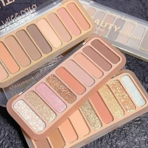 Eye Shadow and Blush Palette Private Label clear Acrylic Eyeshadow Palette Neutral