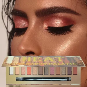 Eyeshadow Palette Bold Flame Sunset Shades Highly Pigment Eyeshadow Palette Custom Glitter Eyeshadow with Brush
