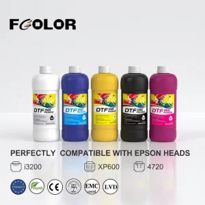 FCOLOR 1000ml High Opacity White DTF Pigment Transfer Ink No Sediment DTF White Ink for L1800 XP600 I3200 I1600 8550