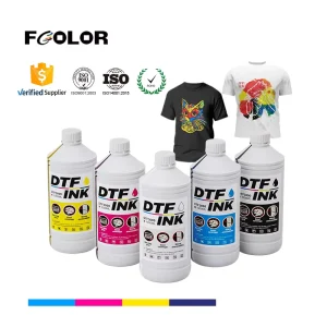FCOLOR Inkjet Printer Ink T shirt Textile Pigment Five Color Tinta Printer DTF Printer Film Ink for Epson L8050 Xp600 4720 I3200