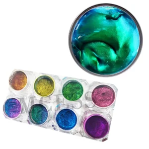 FREE SAMPLES High Quality Chrome Blue Epoxy Resin Art Pigment Nail Metallic Watercolor Pigments