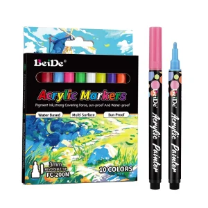Fabric Acrylic Permanent Marker Pen Textile Clothes Painting Tool Waterproof Quick Drying Vivid Color High Pigment Pro