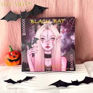 Factory 105-Color Halloween Eyeshadow Palette with Blush and Contour, Bat Design