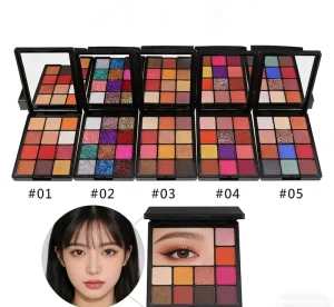 Factory Custom Waterproof Matte Shimmer Black Eyeshadow Palette Private Label Lasting Pigmented 12 Colors Eye Shadow