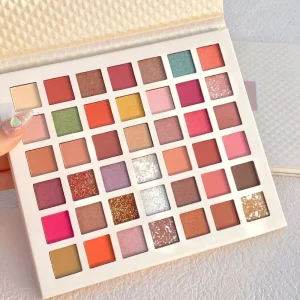 Factory Customize 42-Color Highly Pigmented Glitter and Shimmer Eyeshadow Palette