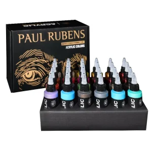 Factory Direct 24 Color Non Toxic Acrylic Pigment Set 60ml Pearl Acrylic for Professional Artists on Paper