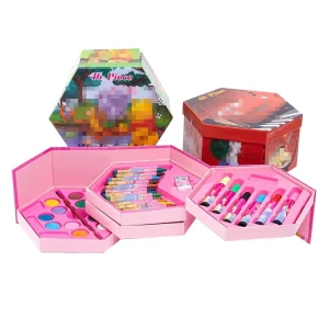 Factory Direct Hexagon Box Kids Watercolor Pen Set with Coloring Brushes
