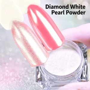 Factory Direct Nail Pearl Aurora Powder Diamond White Chrome Pigment Bulk OEM Private Label