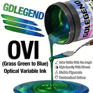 Factory Direct Optical Variable Screen Printing Ink F14 Grass Green to Blue for Anti-Fake Documents