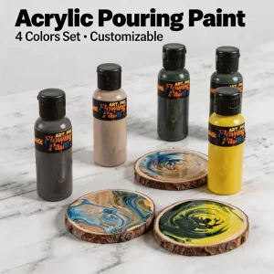 Factory Direct Supply Fluid Acrylic Pour Paint Rich Color High Flow Pigment For DIY Craft Making And Art Creation Customizable