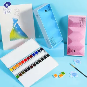 Factory Low priced High quality 24 Color Solid Watercolor Pigments Phosphorescent Series Painting Pigments