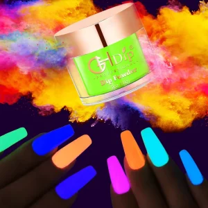 Factory Nail Dipping Powder 2-in-1 Glow-in-the-Dark Color Matching Powder