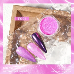 Factory Price Bojun TG 12 Colors Aurora Mirror Powder Chrome Pigment for Global Beauty Supplies