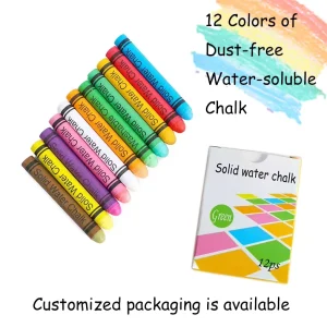 Factory Price Dustless 12 Colors Organic Eco Friendly Material Dust free Kids Graffiti Water Soluble Chalk