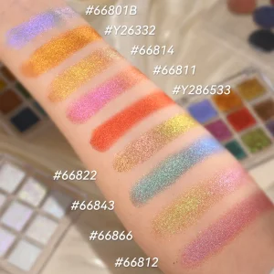 Factory Price High Pigment Chameleon Eyeshadow Highlighter Mica Shimmer Glitter Pressed Powder DIY Eye Shadow Palette