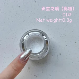 Factory Selling Acrylic Aurora Chrome Holographic Pigment Powder 6 Colors Mirror Effect for Nail Art