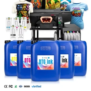 Factory Supply 1800ml 18L DTG Ink Kit With Chip For Brother GTX 600 GTX Pro B Digital Textile Printer