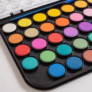 Factory Supply Plastic Case High Pigment 48 Color Watercolor Cake Paint Set