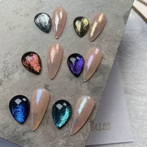 Fashion Nail Solvent Resistant Gloss Powder Transparent Mirror Pigment for Mix UV Gel Polish Highlighting Nail Powder