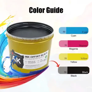 Fast Drying AK Offset Printing Ink CMYK High Gloss Pigment Load Eco Friendly Soybean Based Sheet Fed Process Factory Supply