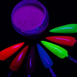 Fluorescent Neon Pigment Powder 12 Colors Cosmetic Acrylic Nail Powder for Nail Art