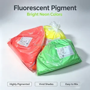 Fluorescent Pigment Powder UV Glow Neon Powder for Inks Coatings Silicone Plastics Resin and Nail Polish
