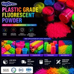 Fluorescent Powder for Plastic Injection Molding, Light-Resistant, REACH Compliant