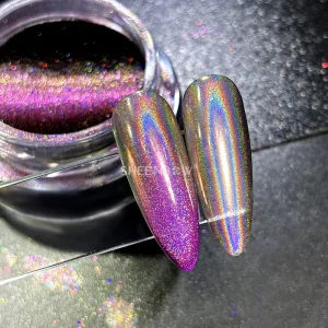 For Cosmetic Grade Inorganic Multichrome Cat Eye Nail Powder Rainbow Laser 9d Magnetic Pigment Gel Polish Color Shifting Design