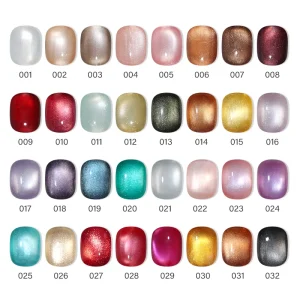 For Professional Cat Eye Magnetic UV Gel Nail Polish Long Wearing Retro Fall Winter Pink Brown Blue Gray Green 15ML 6PCS