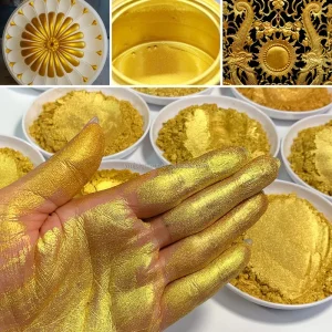 Free Sample Titanium Gold Pearlescent Pigment Powder Epoxy Resin Wood Paints Printing Inks Metal Paints Wall Paints Inorganic