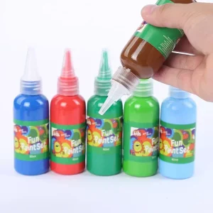 Fun 60ml Water Color DIY Graffiti Painting Set Safe Non Polluting Acrylic Finger Paint Kindergarten Children Glass Paper Media