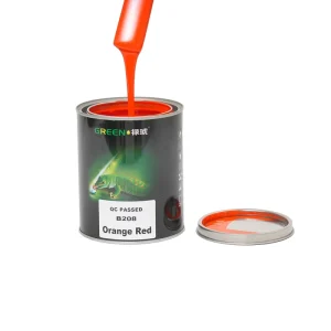 GREEN B208 2K Liquid Acrylic Coating Orange Red Color Chip Resistant Quick Dry for Auto Body Shops Motorcycle Parts Marine