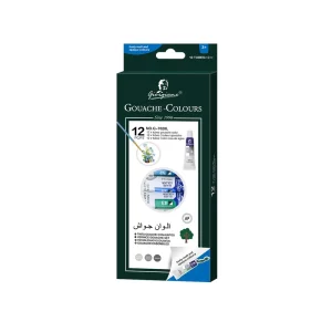 Giorgione Artist Jelly Gouache Paint Set for Kids 12 Colors in Aluminum Tube 12ml for Paper and Glass G 7028