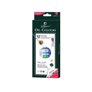 Giorgione G 7038 Mini 12ml Artist Oil Paint Set 12 High Quality Colors in Aluminum Tubes for Canvas Painting