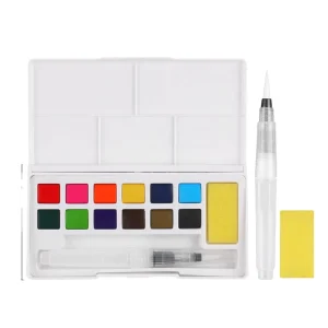 Giorgione High Quality Solid Watercolor Paint Set 12 18 24 36 48 Free Water Brush and Sponge for Canvas Painting