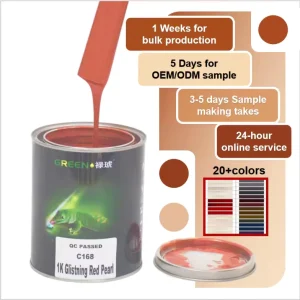 Glistening Red Pearl Automotive Refinish Paint