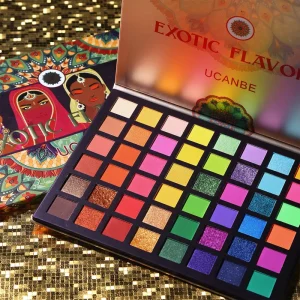 Glitter Custom Eyeshadow Palette Vegan Eye Shadow Pan Waterproof Clear Acrylic Eyeshadow Palette