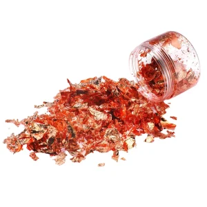 Gold Leaf Foil Flakes Colorful Glitter Metallic Flakes for Manicure