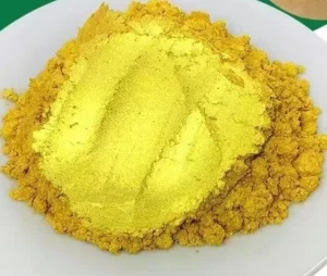 Gold Pearlescent Pigment Powder High Heat Resistance for Plastic Injection Molding Luminous Gold Luster Pigment for Ink